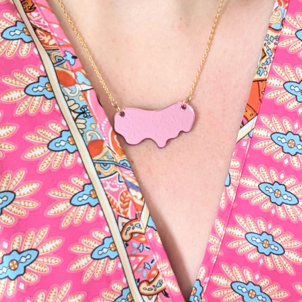 Mirror Drip Necklace + Matching Studs | Hypoallergenic - Picture 6 of 17